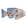 Figurine Décorative DKD Home Decor 40 x 5 x 18 cm Naturel Bleu Poisson méditerranéen