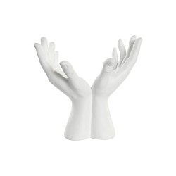 Figurine Décorative DKD Home Decor 25 x 15 x 23 cm Blanc Mains