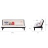 Banquette clic clac 3 places CASSY imprimé New York - Tissu blanc et noir imprimé New York - L 179 x P 79 x H 74 cm