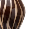 Vase Zèbre Céramique Doré Marron 23 x 23 x 43 cm