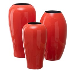 Vase 21,5 x 21,5 x 36 cm Céramique Orange