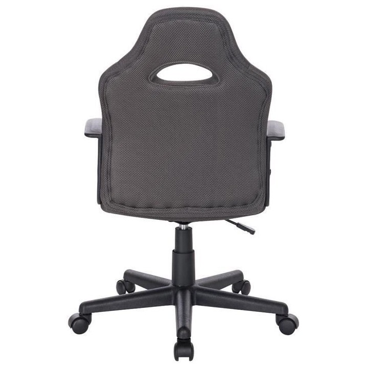TERRY Chaise de bureau ajustable gaming - Simili Blanc et gris - L 56