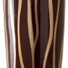 Vase 21 x 21 x 58,5 cm Zèbre Céramique Doré Marron