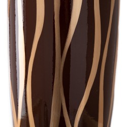 Vase Zèbre Céramique Doré Marron 18 x 18 x 48 cm