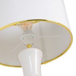 Lampe de bureau 34 x 34 x 51 cm Céramique Doré Blanc