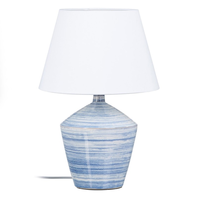 Lampe de bureau 30,5 x 30,5 x 44,5 cm Céramique Bleu Blanc