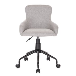 Chaise de bureau NEST - Tissu Gris - Ajustable - L 51 x P 53 x H 81/89