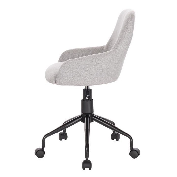 Chaise de bureau NEST - Tissu Gris - Ajustable - L 51 x P 53 x H 81/89