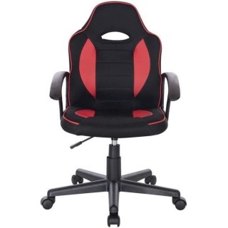 TERRY Chaise de bureau gaming ajustable - Simili Noir - L 56 x P 60 x