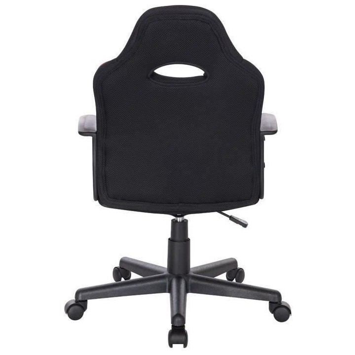 TERRY Chaise de bureau gaming ajustable - Simili Noir - L 56 x P 60 x