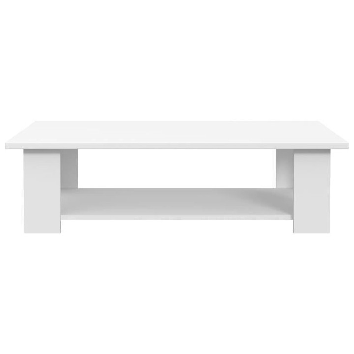 Table basse PILVI - Blanc mat - L 110 x P 60 x H 31 cm
