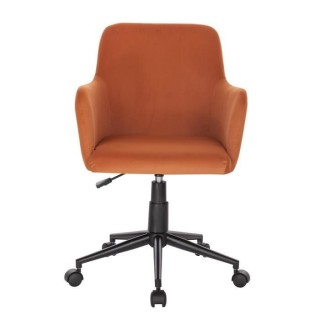 VINTY Chaise de bureau ajustable - Tissu Orange - L 57 x P 60 x H 84/9