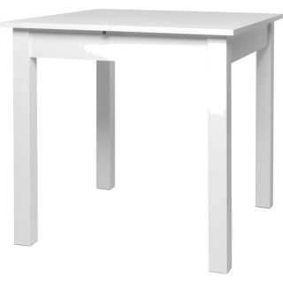 Table a manger extensible - 4 a 6 personnes - Décor Blanc - COBURG -