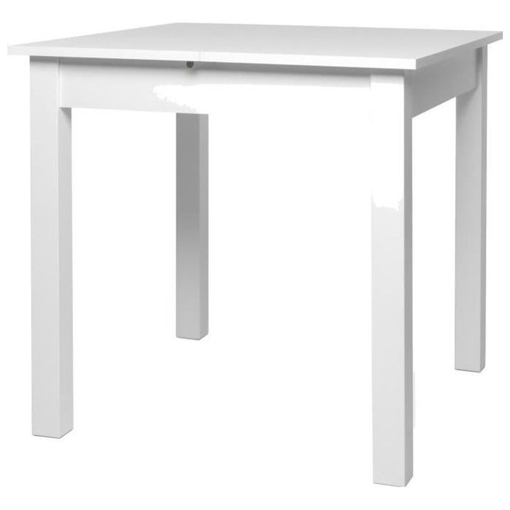 Table a manger extensible - 4 a 6 personnes - Décor Blanc - COBURG -