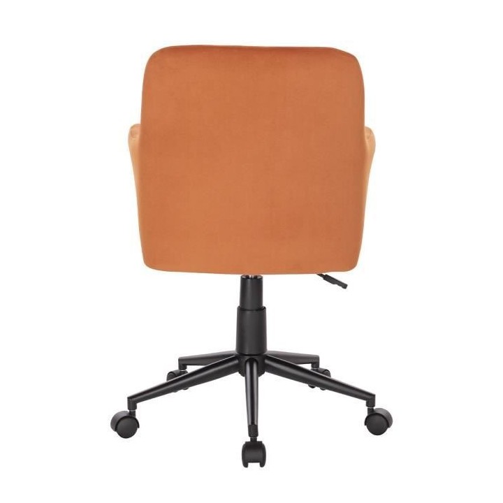VINTY Chaise de bureau ajustable - Tissu Orange - L 57 x P 60 x H 84/9