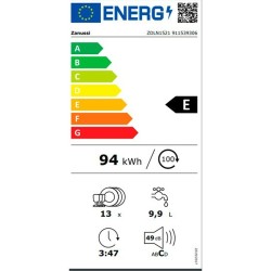 Lave-vaisselle Zanussi ZDLN1521 Blanc 1950 W