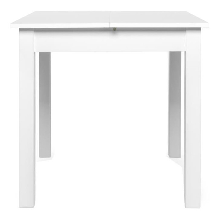 Table a manger extensible - 4 a 6 personnes - Décor Blanc - COBURG -