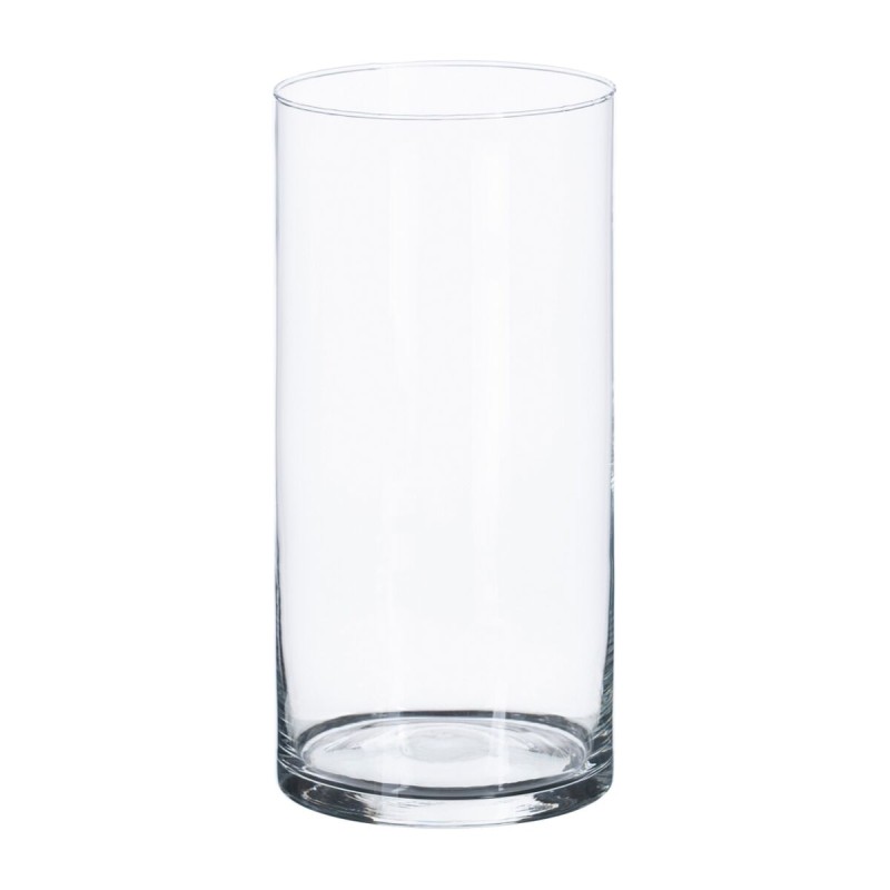 Vase Verre Transparent 12 x 12 x 25 cm