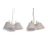 Suspension DKD Home Decor 50 x 46 x 30 cm Doré Métal Blanc 50 W (2 Unités)