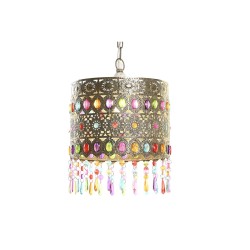 Suspension DKD Home Decor Doré Métal Bronze Multicouleur 40 W 50 W 26 x 26 x 22 cm