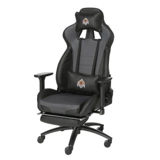 Fauteuil gaming CGM avec appui-tete, repose-pieds et oreiller lombaire