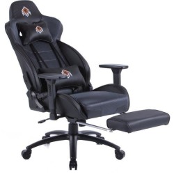 Fauteuil gaming CGM avec appui-tete, repose-pieds et oreiller lombaires - fonction bascule