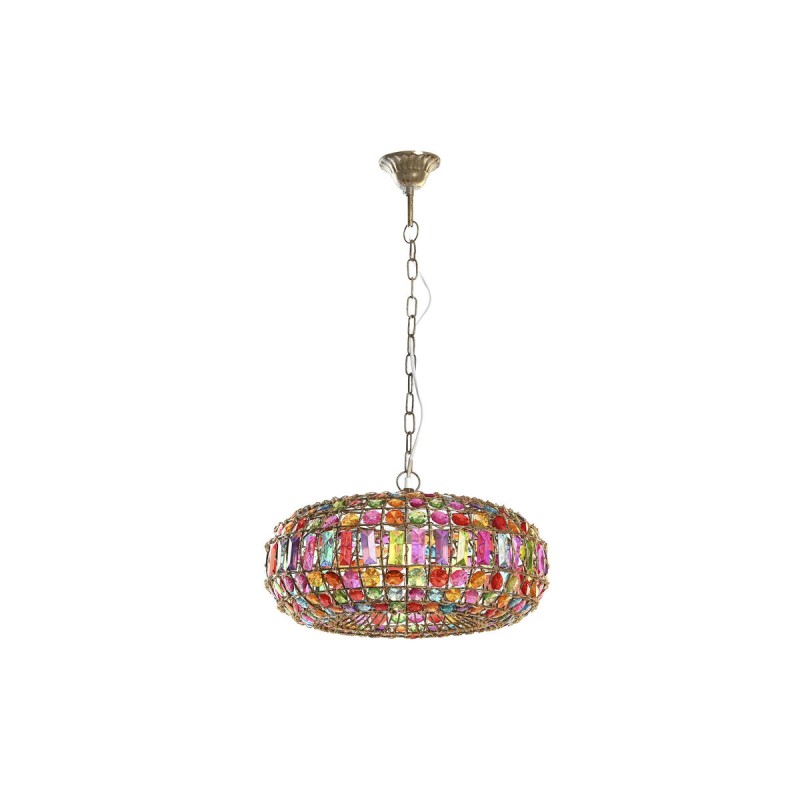 Suspension DKD Home Decor 44 x 44 x 23,5 cm Métal Cuivre Multicouleur 40 W 50 W