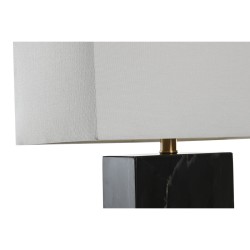 Lampe de bureau DKD Home Decor 40 x 23 x 58 cm Noir Doré Métal Blanc 220 V 60 W