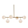 Suspension DKD Home Decor 83 x 36 x 36 cm Verre Doré Métal Blanc