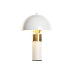 Lampe de bureau DKD Home Decor Doré Métal Blanc 220 V 50 W 24 x 24 x 36 cm