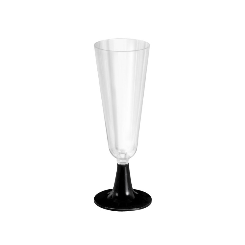 Verres à champagne réutilisables Algon Noir 150 ml 50 Unités