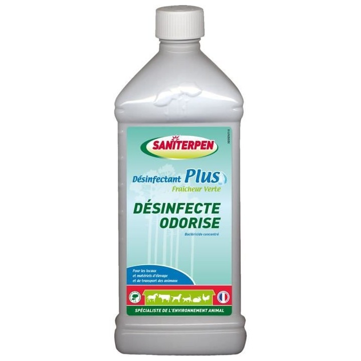 SANITERPEN - Désinfectant Plus Fraicheur Verte 1L.