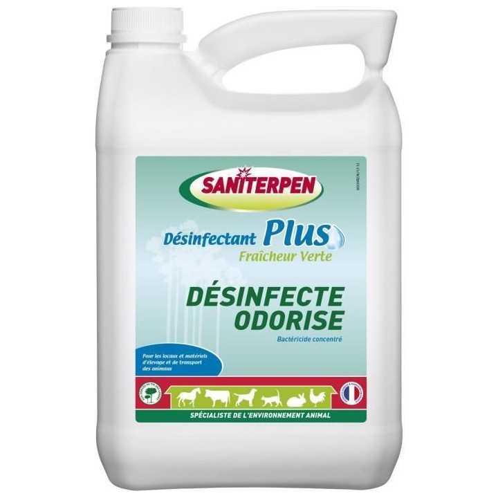 SANITERPEN - Désinfectant Plus Fraicheur Verte 5L.