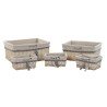 Set de basket DKD Home Decor 48 x 38 x 13 cm Polyester Spirales (5 Unités)