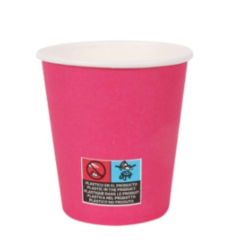 Set de Verres Algon 200 ml Carton Produits à usage unique Fuchsia