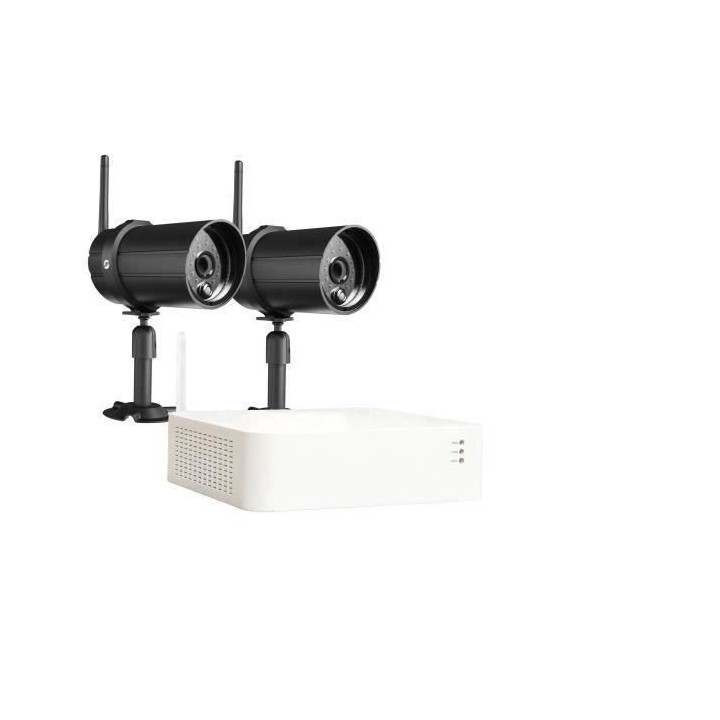 CHACON Kit enregistreur vidéosurveillance sans fil IP + 2 Caméras de
