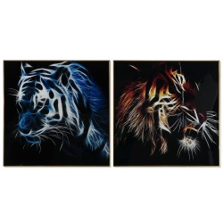 Cadre DKD Home Decor Tigre...