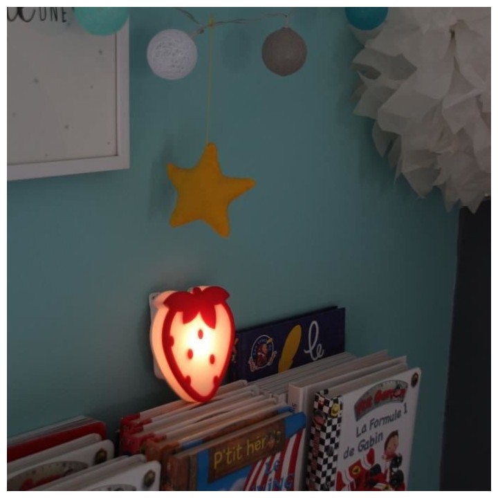 Veilleuse fraise sur batterie