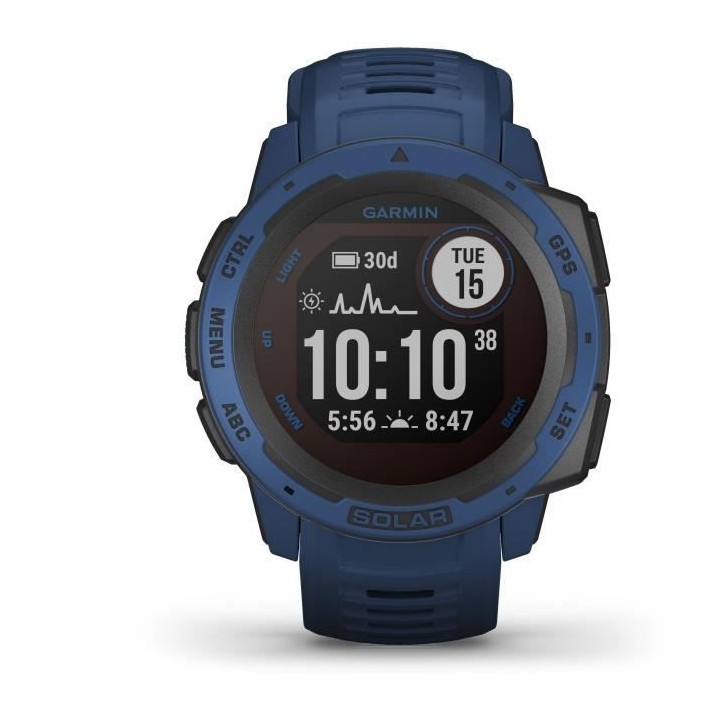 GARMIN Instinct Solar Montre connectée, Tidal Blue