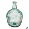 Bouteille Rayures Décoration 16 x 29,5 x 16 cm Transparent (4 Unités)