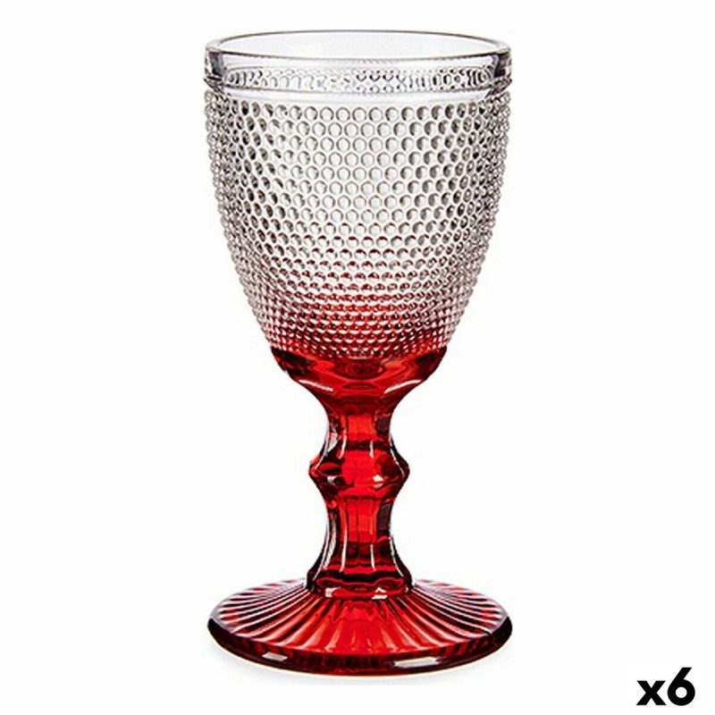 Verre Points Rouge verre 240 ml (6 Unités)