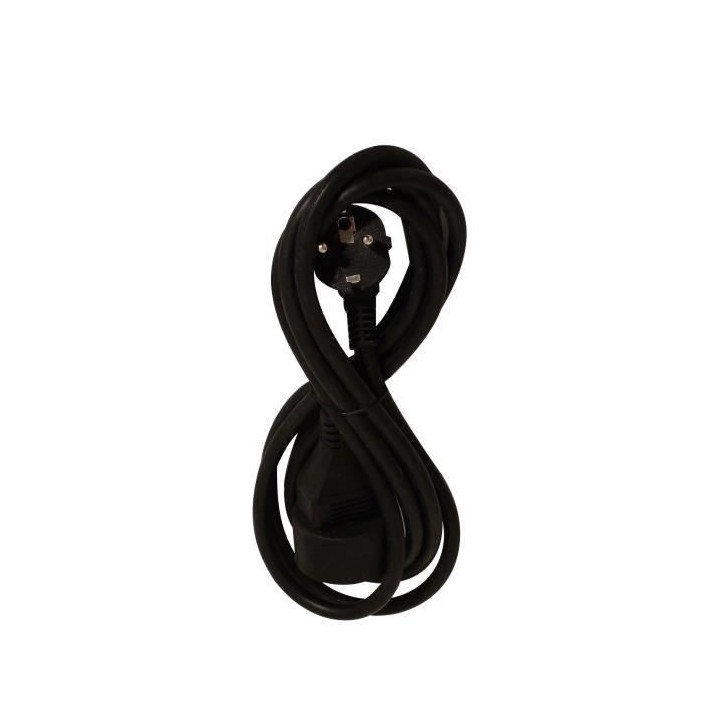 CHACON Prolongateur HO5VVF 3 x 1,5 mm²- 3 m - Noir