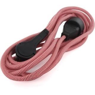 CHACON Prolongateur textile 5m 3x1,5m2 textile cable & noire fiche pla