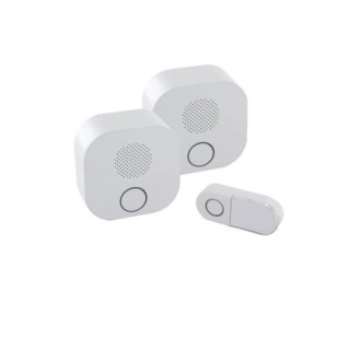 CHACON Kit Carillon sans fil avec 2 récepteurs DIO Design 38 mélodie