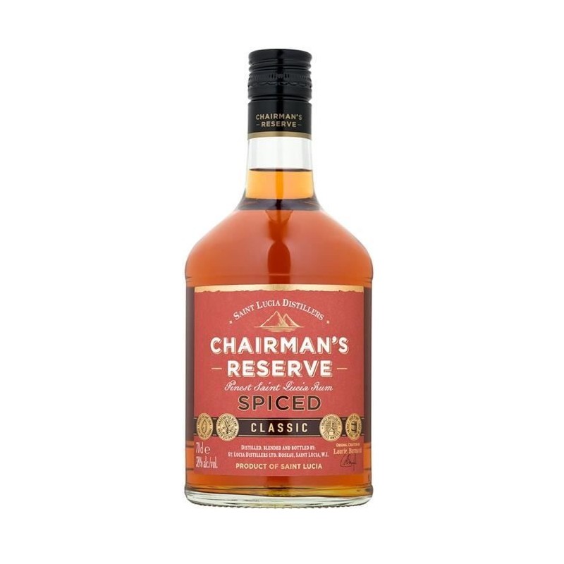 Rhum Chairman's Reserve Classic Spiced - Rhum épicé - Sainte Lucie - 38%vol - 70cl