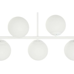 Suspension DKD Home Decor 98 x 45 x 30 cm Verre Métal Blanc 50 W