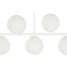 Suspension DKD Home Decor 98 x 45 x 30 cm Verre Métal Blanc 50 W