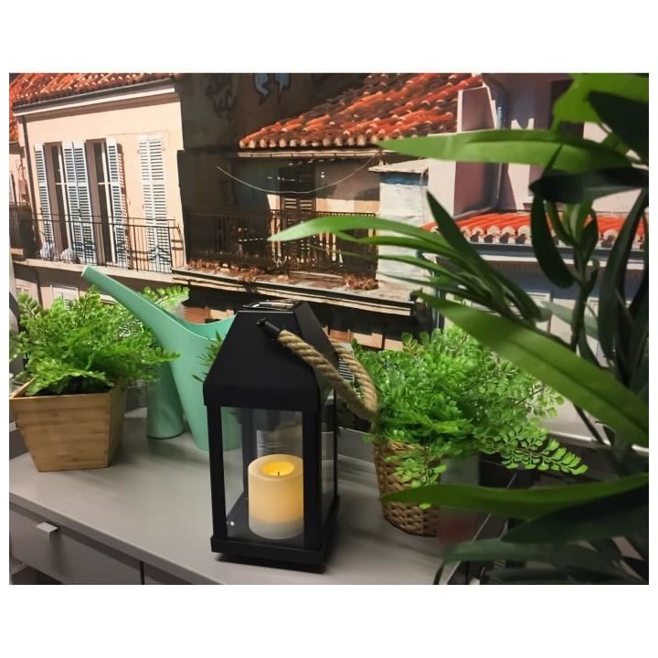 LUMISKY Lanterne solaire LED - Ø13,5x30,2cm - Blanc chaud