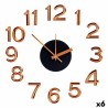 Horloge Murale Adhésif Bronze ABS EVA Ø 35 cm (6 Unités)