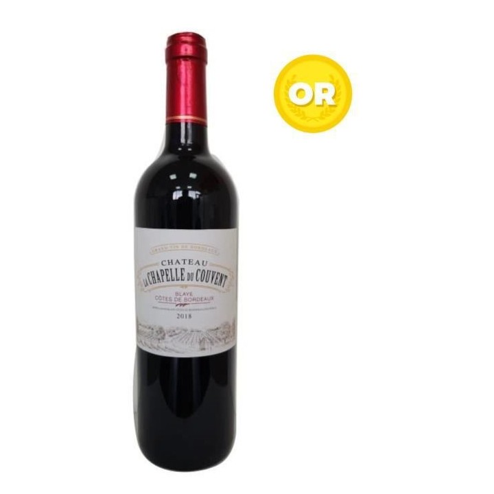 Château la Chapelle du Couvent 2018 Blaye Côtes de Bordeaux - Vin ro